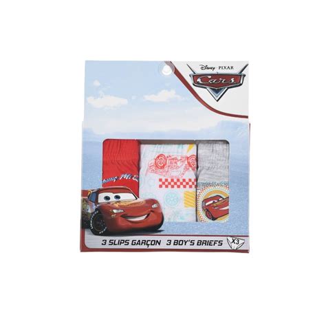 Disney Pixar Cars Mcqueen Set Van 3 Katoenen Slips Voor Jongens 100