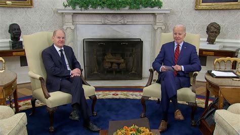 Germany S Olaf Scholz Meets Biden After Transformative Year Kesq