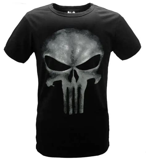 The Punisher No Sweat Skull Logo Hombres Adultos Camiseta Marvel Comics