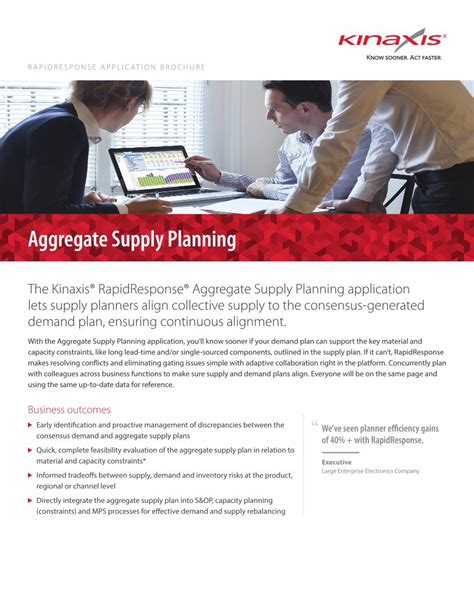 Pdf Kinaxis Rapidresponse Aggregate Supply Planning Supply Plan