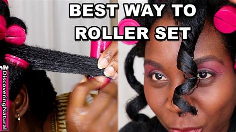 Best Way To Roller Set Natural Hair With Perm Rods Youtube