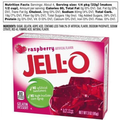 Jell O Gelatin Dessert Pack Of 6 Raspberry Pack Of 6 Raspberry Qfc