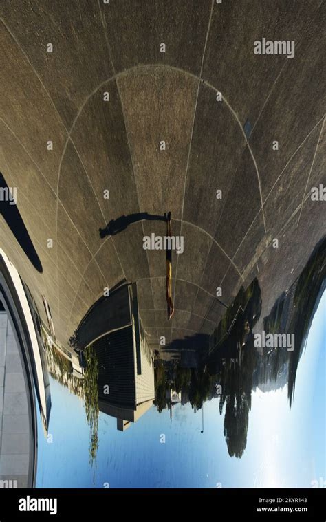 Turning The World Upside Down Sculpture By Artist Anish Kapoor At The