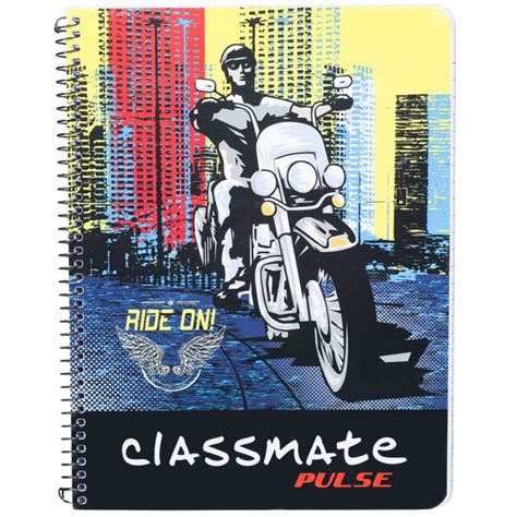 Buy Classmate Pulse Single Line Spiral Notebook 24 Cm X 18 Cm 200