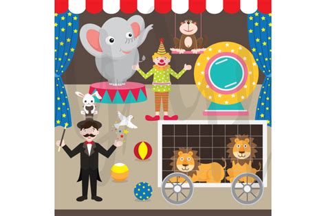 Circus Clip Art Set By Yenzarthaut Thehungryjpeg