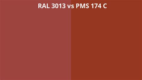 Ral 3013 Vs Pms 174 C Ral Colour Chart Uk