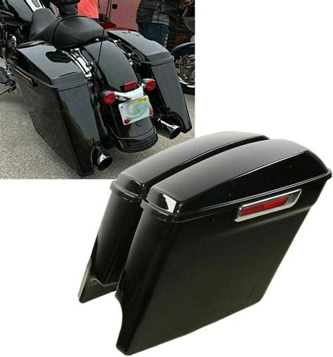 Amazon Slmoto Vivid Black Stretched Saddlebags W Keys Fit For