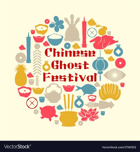 Chinese Ghost Festival Banner Royalty Free Vector Image