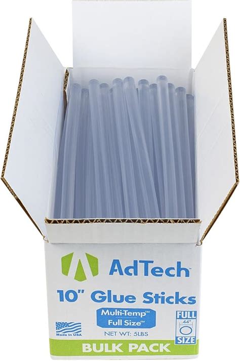 Amazon AdTech Hot Glue Sticks 10 Inch Full Size Clear 85 Sticks Home Kitchen