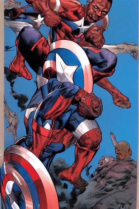 Black Captain America Concept Art By James Gurney And Stable