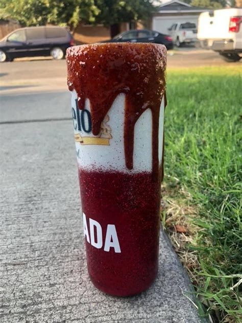 Modelo With A Chamoy Drip Tumblerbeer Drip Etsy