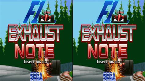 F1 Exhaust Note Sega 1991 Attract Mode 60fps Youtube