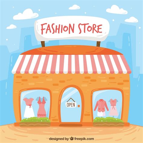 Fachada De Tienda De Ropa En Estilo Vintage Vector Gratis