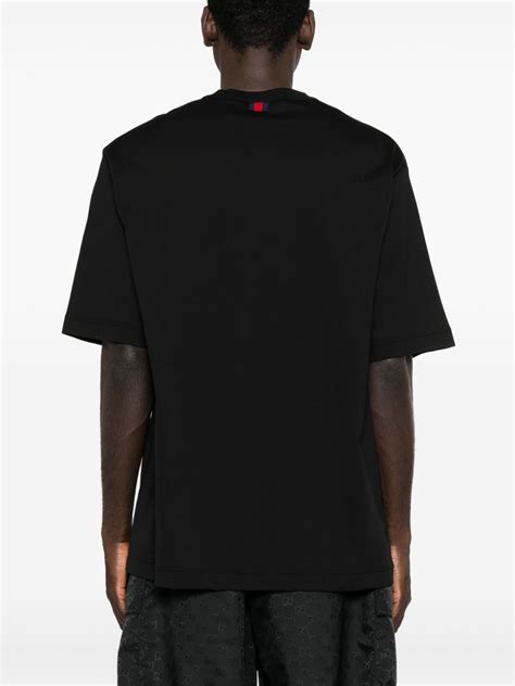 Gucci Playera Con Logo Bordado Negro FARFETCH MX