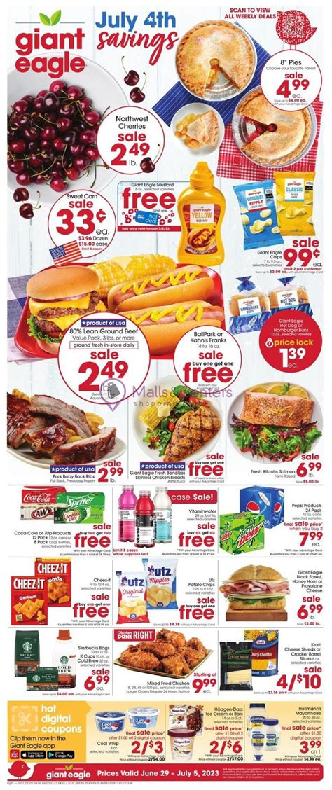 Giant Eagle Weekly Ad Valid From 06292023 To 07052023 Mallscenters