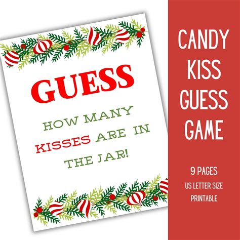 Guess How Many Game Guessing Game Candy Guessing Game Christmas Candy Guessing Game Christmas