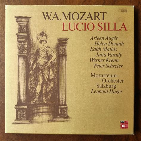 Mozart Lucio Silla Kv Arleen Auger Helen Donath Edith Mathis