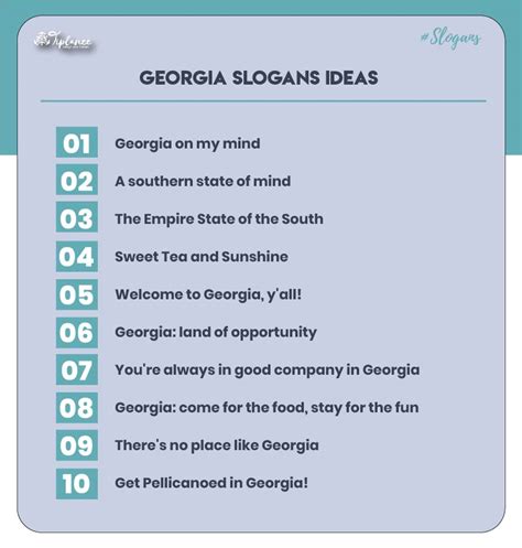 Best Georgia Slogans Examples Tiplance