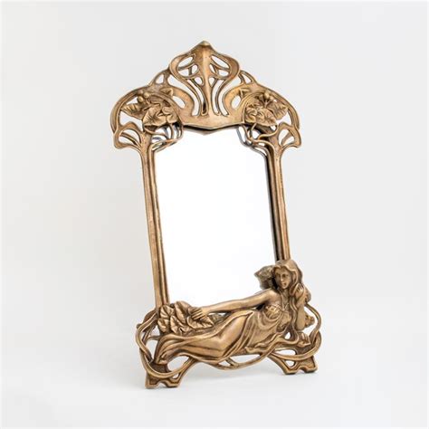 Miroir De Table Art Nouveau Dame Allong E