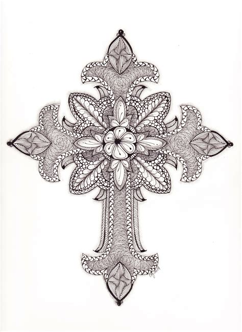 ️mandala Cross Coloring Pages Free Download