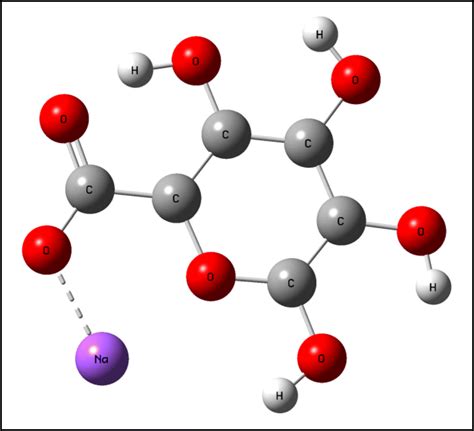 Optimized Molecular Structure Of Alginate Retrieved From The Gaussian