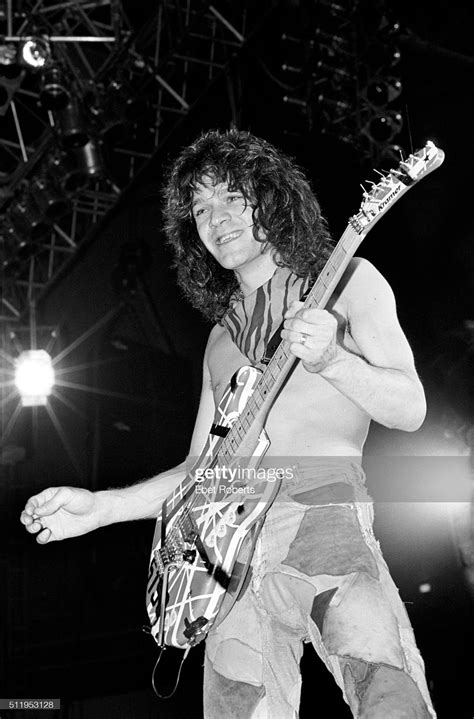 Eddie Van Halen Performing With Van Halen At Madison Square Garden In