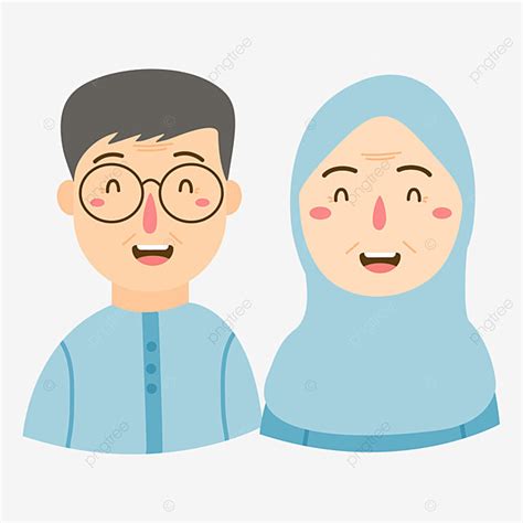 Gambar Kartun Selamat Hari Kakek Nenek Nenek Kakek Cinta Png Dan