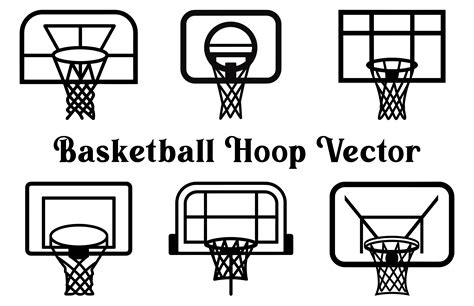 Basketball Hoop Vector Silhouette Bundle Graphic by Designs River · Creative Fabrica