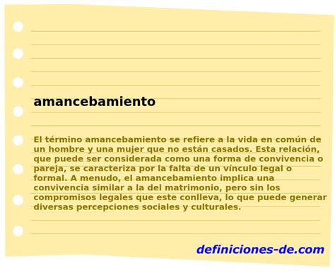 O Que Significa Amancebar - Significado de «amancebamiento»