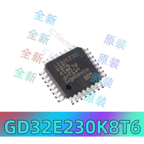 ชิปไมโครคอนโทรลเลอร์ Gd32e230k8t6 Lqfp 32 Arm Cortex M23 32 Bit Mcu