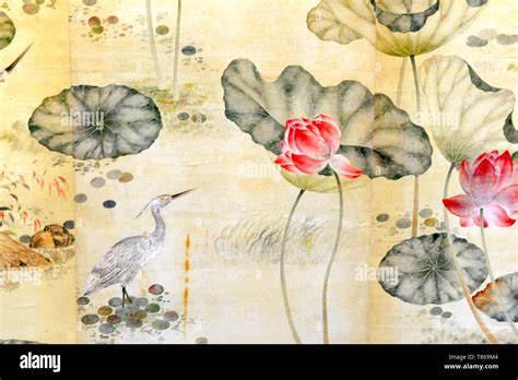 Chinese Painting Lotus Flower Stock Photo Alamy