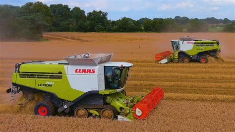 Claas Lexion Terra Trac Wheat Harvest Tj Van Loco