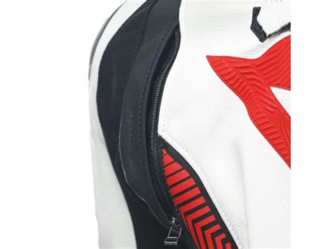 Dainese Laguna Seca 5 2 Teiler Lederkombi Schwarz Weiss Lava Rot