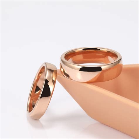 Classic Rose Gold Stainless/Titanium Steel Couple Rings – Findurings