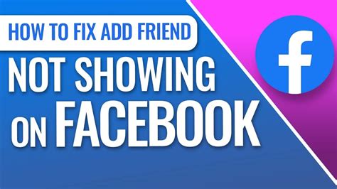 How To Fix Add Friend Not Showing On Facebook Youtube