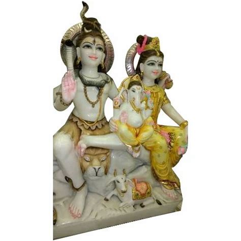 Painted Hindu Shiv Parvati Marble Statue For Temple At Rs In Jaipur