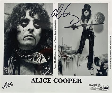 Lot Detail Alice Cooper Collectors Lot With Personally Owned Signed