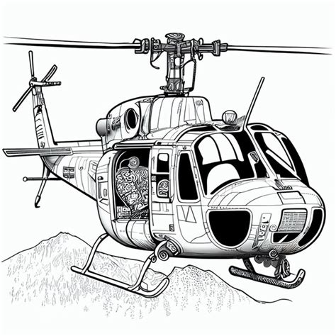 Cute Helicopter Coloring Pages