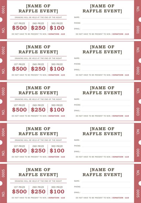 Raffle Ticket Template - Template Free Download | Speedy Template