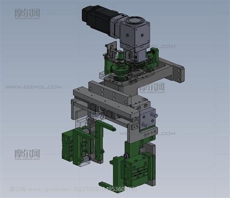 夹持旋转机械臂组件3d数模图纸机械工具模型下载 摩尔网cgmol