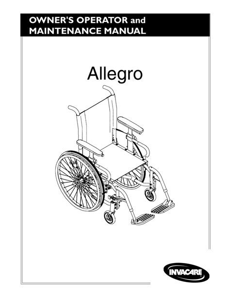 Invacare Platinum Xl User Manual