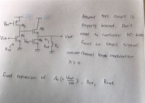 Solved Ubi M₂ 0 Au Vout Vin M3 Vin O Vout ③ Rin 19 V62 9 Chegg