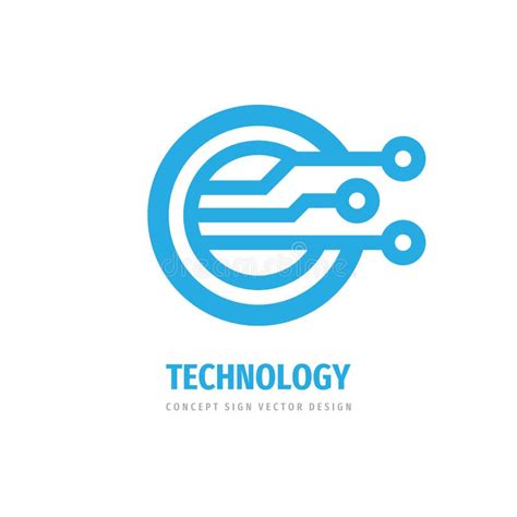 Tecnología Electrónica Vector La Plantilla Del Logotipo Para La