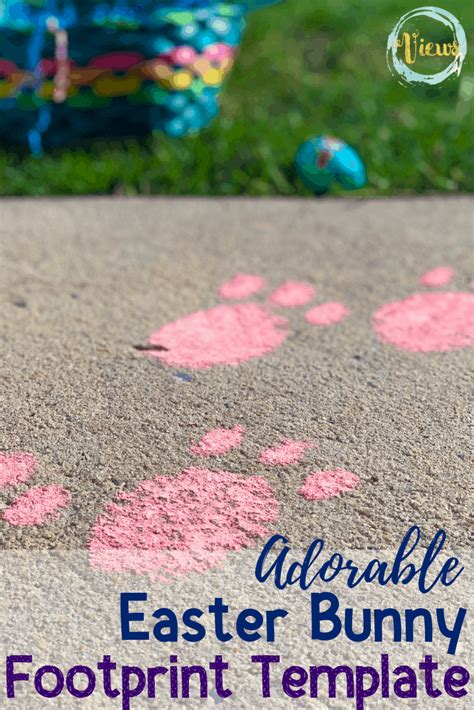 Easter Bunny Footprint Printable For Indoor Or Outdoor Use Views From A Step Stool