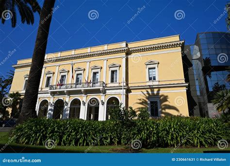 Prefecture Of Corse Du Sud In Ajaccio Stock Image Image Of Vegetation