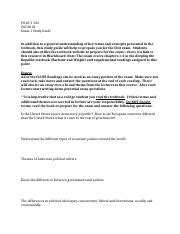 Unit Study Guide Docx Pols Y Fall Exam Study Guide In