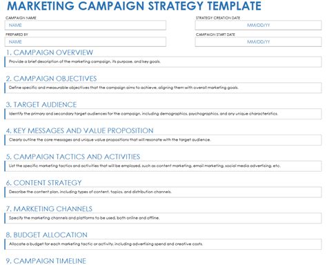 Free Campaign Strategy Templates