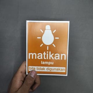 Jual STIKER TANDA LABEL HEMAT LISTRIK MATIKAN LAMPU JIKA TIDAK