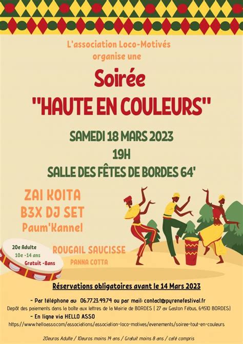 Soir E Haute En Couleurs Bordes Information Date