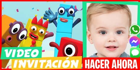 Invitaci N Digital Cumplea Os Numberblocks Gratis Whatsapp